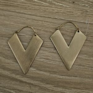 NEW V-shape Gold Earrings